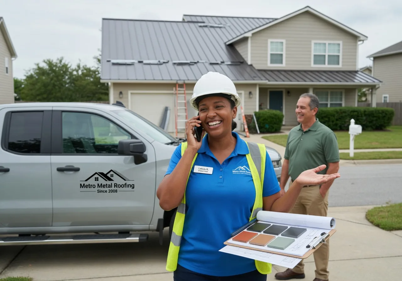 Storm Damage Metal Roof Repair in West Burlington, NY